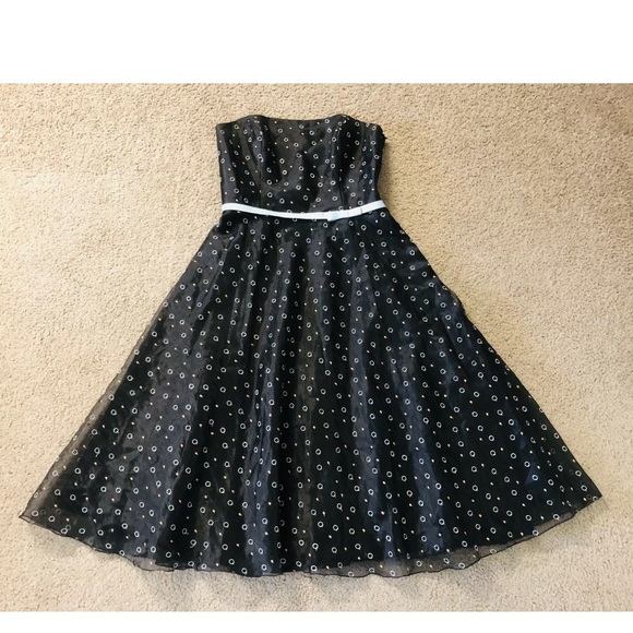 A.B.S Evening by Allen Schwartz Dress size 12 Formal party cocktails Strapless - Picture 10 of 13